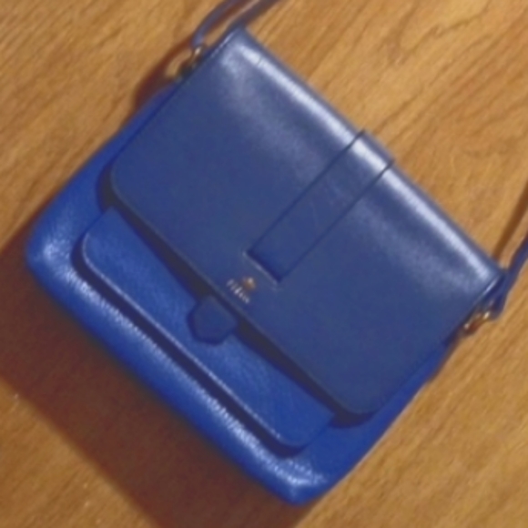 Fossil 1954 Vibrant Blue Two Tone Leather Perfect Stunning - Picture 4 of 16